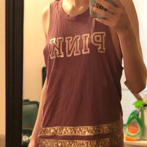 PINK Purple Muscle Tank